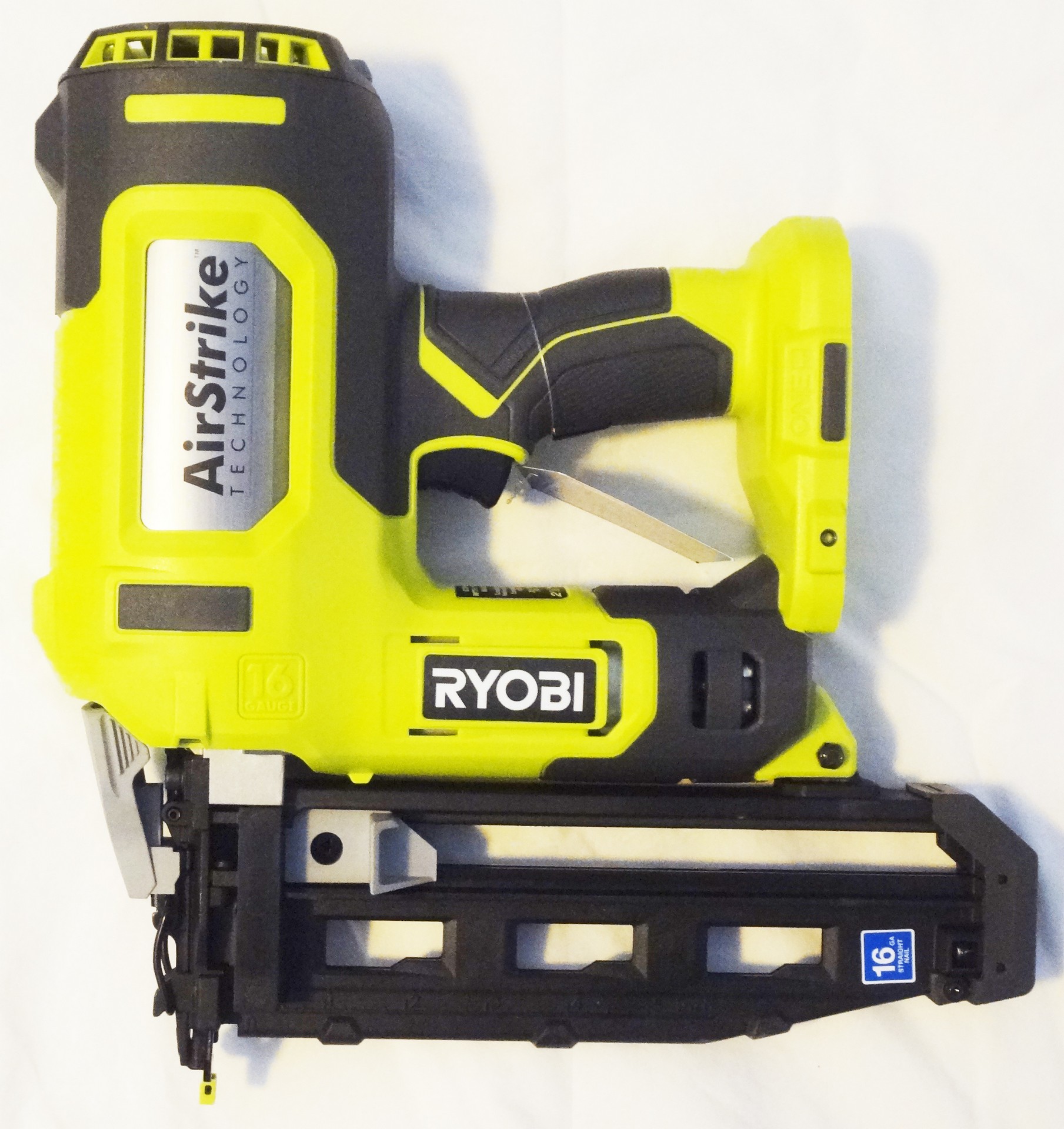 Ryobi ONE+ P326 18V 16-Gauge Cordless AirStrike Finish Nailer, Tool ...